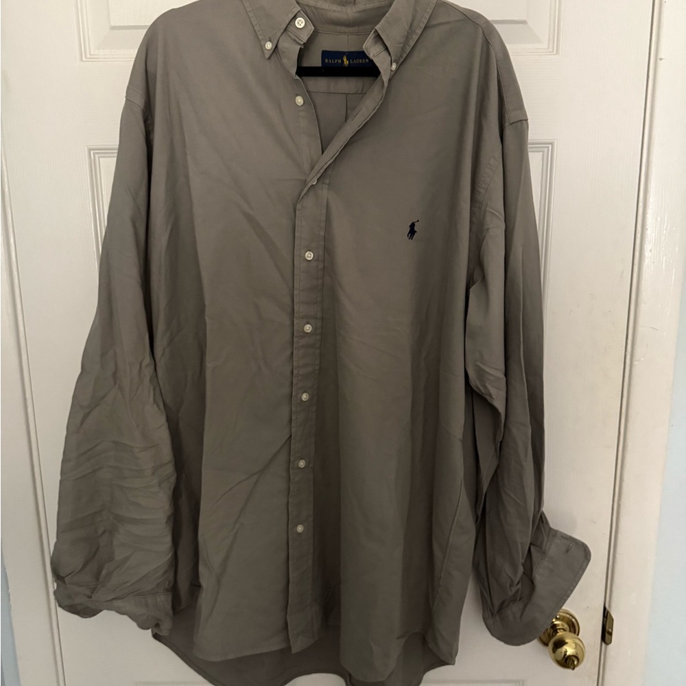 Ralph Lauren Men's Tan Button-Down Shirt